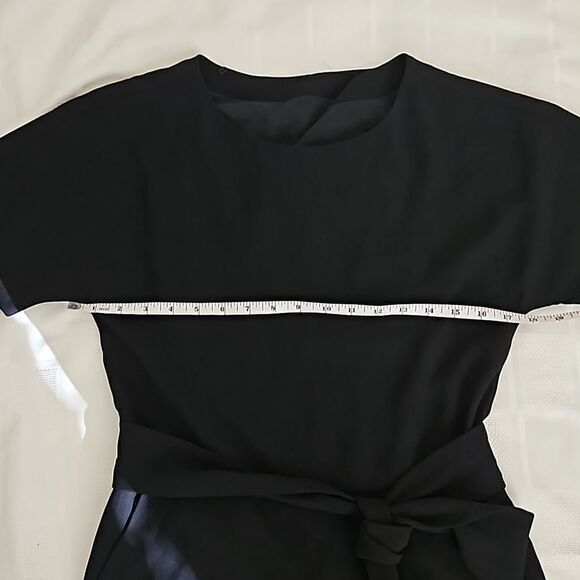 RW&CO Women's Cutout Back Tie Waist Wide Leg Jumpsuit Size 4 Black - Picture 7 of 16